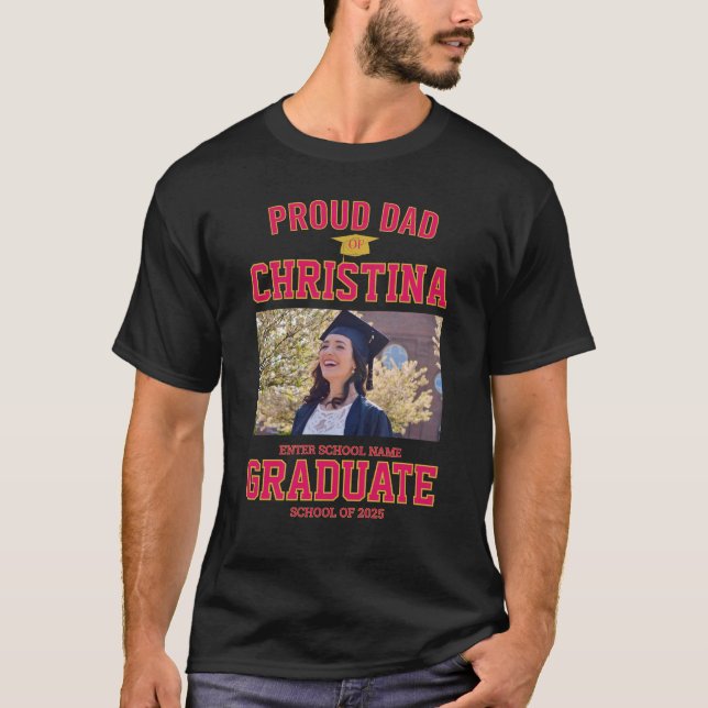 Camiseta Pai orgulhoso da turma de 2025 (Frente)