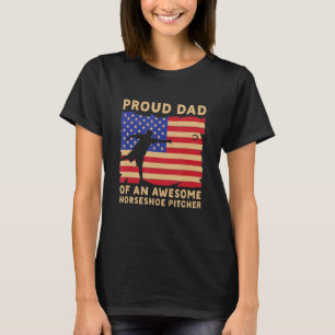 Camiseta Pai Orgulhoso De Arremessar Uma Galeria De Ferradu