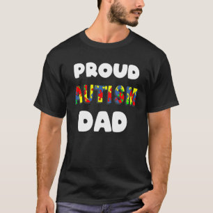 Camiseta Pai Orgulhoso de Autismo Masculino Peças de Quebra