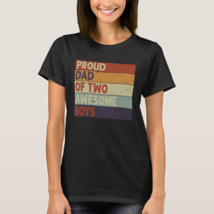 Camiseta Pai Orgulhoso de Dois Meninos Incríveis Dia 14 do 