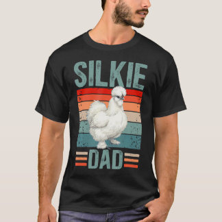 Camiseta Pai Orgulhoso de Galinha Sedosa Galinha Sedosa
