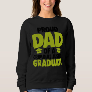 Camiseta Pai Orgulhoso de Graduada em Justiça Criminal Mulh