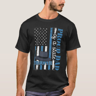 Camiseta Pai Orgulhoso de um Cadete de Polícia Estadual Gra