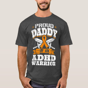Camiseta Pai Orgulhoso De Um Défice De Atenção Do Guerreiro
