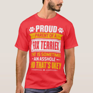 Camiseta Pai Orgulhoso de um dono de cachorro Fo Terrier En