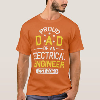 Camiseta Pai Orgulhoso De Um Engenheiro Elétrico Feliz No E