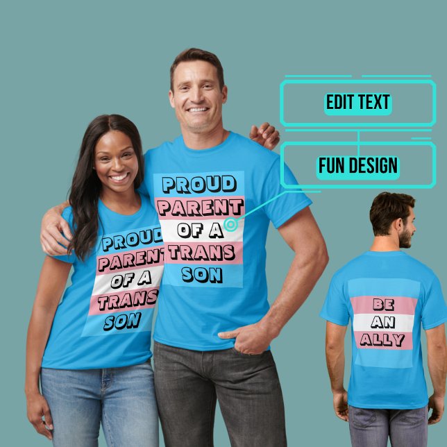 Camiseta Pai Orgulhoso de um Filho Trans (Please enjoy our LGBTQ+ ally products)