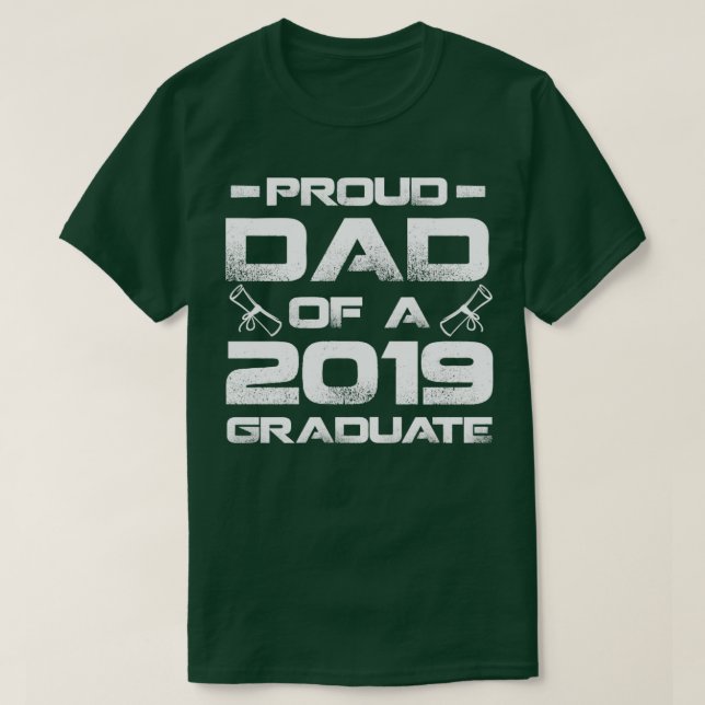 Camiseta Pai Orgulhoso De Um Formando 2019 (Frente do Design)