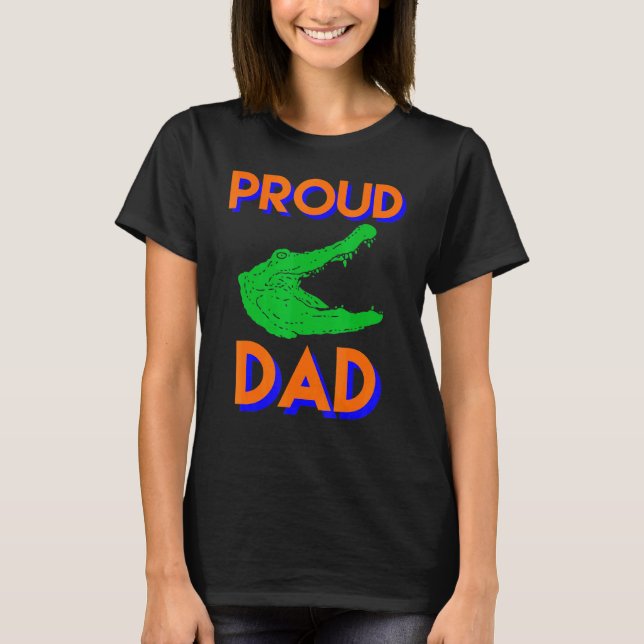 Camiseta Pai Orgulhoso De Um Gator Ideia Única Para Pais (Frente)
