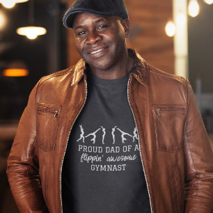 Camiseta Pai orgulhoso de um ginasta Incrível Incêndio