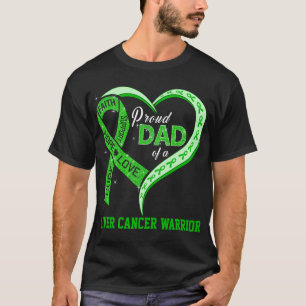 Camiseta Pai Orgulhoso De Um Guerreiro Câncer de figado
