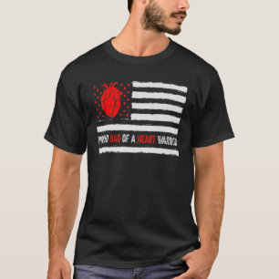 Camiseta Pai Orgulhoso De Um Guerreiro Cardíaco Sensibiliza