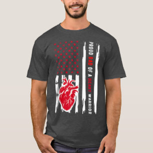 Camiseta Pai Orgulhoso De Um Guerreiro Cardíaco Sensibiliza