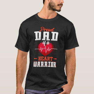 Camiseta Pai Orgulhoso De Um Guerreiro Cardíaco Sensibiliza