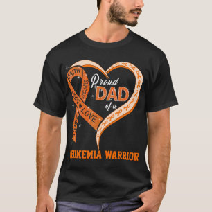Camiseta Pai Orgulhoso De Um Guerreiro De Leucemia
