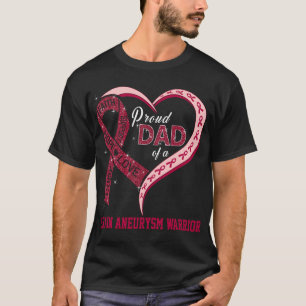 Camiseta Pai Orgulhoso De Um Guerreiro Do Aneurismo Cerebra