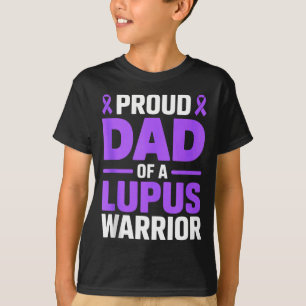 Camiseta Pai orgulhoso de um guerreiro lutador de lúpus con