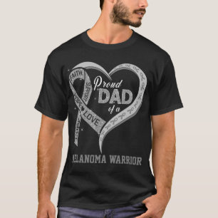 Camiseta Pai Orgulhoso De Um Guerreiro Melanoma