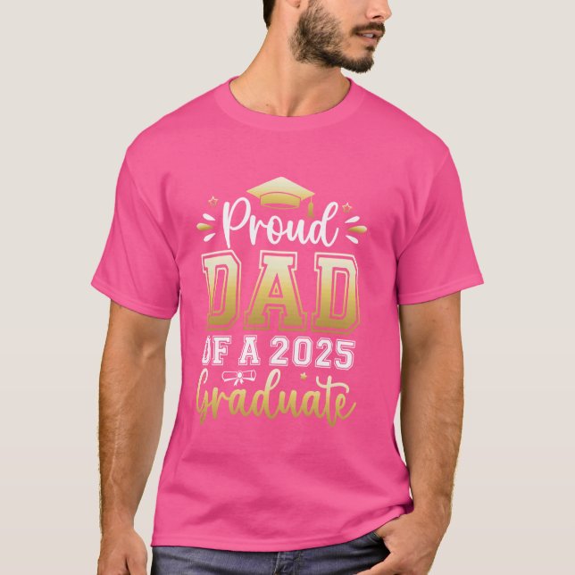 Camiseta Pai orgulhoso de um homem de graduação do Mais vel (Frente)