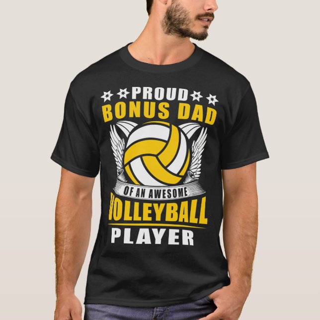 Camiseta Pai Orgulhoso De Um Jogador De Voleibol (Frente)