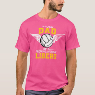 Camiseta Pai Orgulhoso De Um Maldito E Incrível Voleibol Li