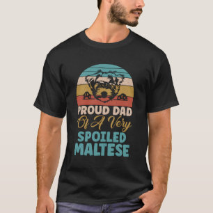 Camiseta Pai Orgulhoso De Um Pai Maltês Muito Maltratado