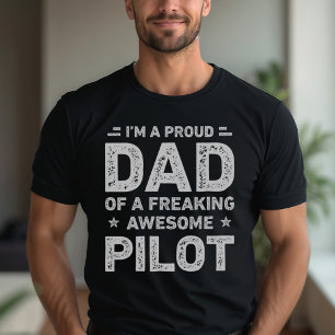 Camiseta Pai Orgulhoso De Um Pai Piloto Incrível Engraçado