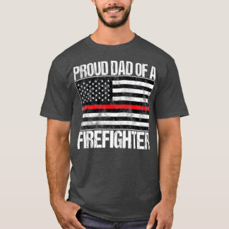 Camiseta Pai orgulhoso de um Pais de Bombeiros