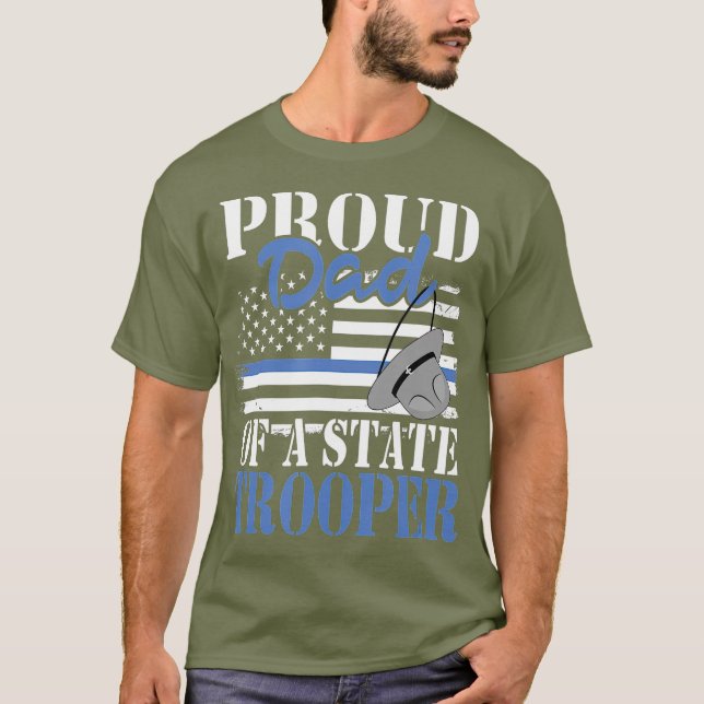 Camiseta Pai orgulhoso de um policial policial policial pol (Frente)