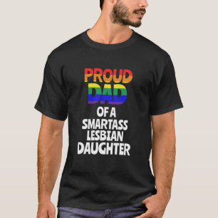 Camiseta Pai orgulhoso de um presente lésbica LGBT da filha