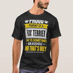 Camiseta Pai Orgulhoso De Um Proprietário De Cachorro Fox T