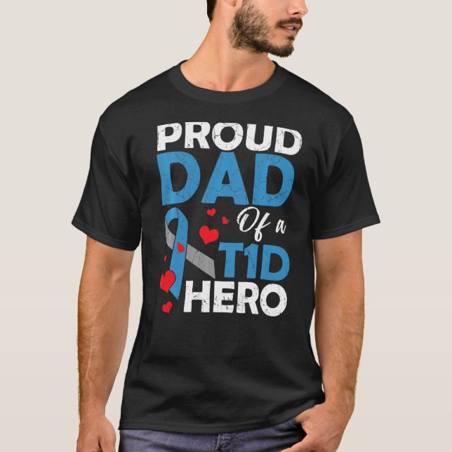 Camiseta Pai Orgulhoso De Um Suporte Ao Guerreiro Herói Da  (Frente)