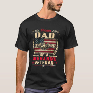 Camiseta Pai Orgulhoso De Um Velho Submarino Memorial Engra