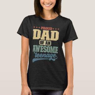 Camiseta Pai Orgulhoso De Uma Adolescente Adolescente Engra