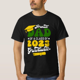 Camiseta Pai orgulhoso de uma classe de brilho Dourado do F