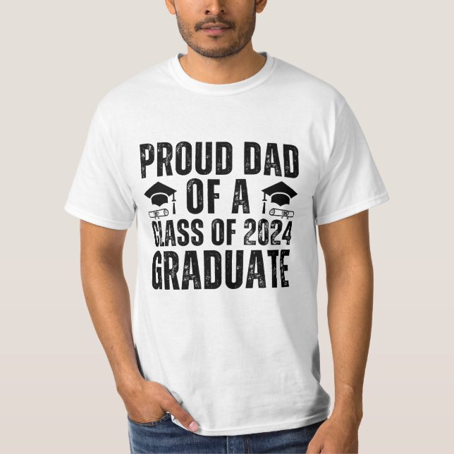 Camiseta Pai Orgulhoso De Uma Classe De Formando 2024 (Frente)