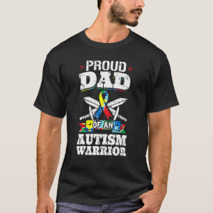 Camiseta Pai Orgulhoso De Uma Consciência Autista Do Guerre