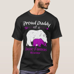 Camiseta Pai Orgulhoso De Uma Conscientização Da Fibrose Cí