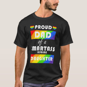 Camiseta Pai Orgulhoso De Uma Filha De Lgbt Lésbica Smartas
