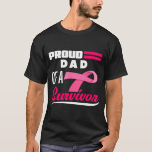 Camiseta Pai Orgulhoso De Uma Filha Sobrevivente Ao Câncer