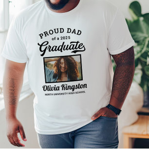 Camiseta Pai orgulhoso de uma foto personalizada branca do