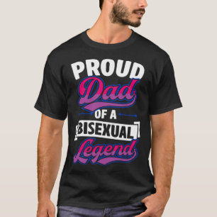 Camiseta Pai Orgulhoso De Uma Lenda Bissexual Cute Bi Orgul