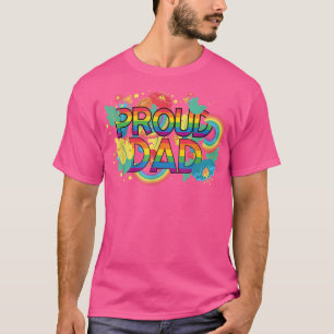 Camiseta Pai orgulhoso do orgulho LGBT mês de permanência o