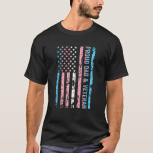 Camiseta Pai orgulhoso e adepto veterano dos Pais transexua