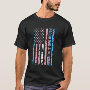 Camiseta Pai orgulhoso e adepto veterano dos Pais transexua