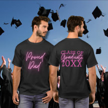 Pai Orgulhoso Graduado Neon Rosa