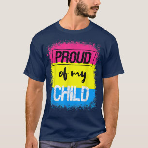 Camiseta Pai orgulhoso Mãe da Minha Criança Pan Flag Divers