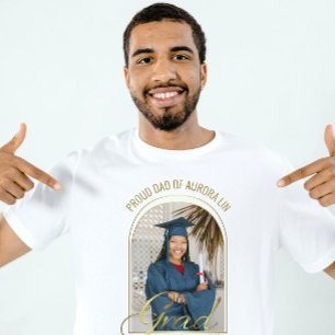 Camiseta Pai Orgulhoso Moderno da Turma Foto Personalizada 