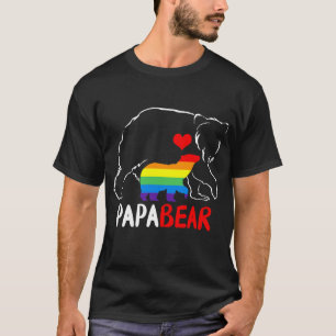 Camiseta Pai orgulhoso Pai Rainbow Flag LGBT