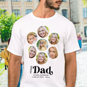 Camiseta Pai Orgulhoso Personalizado 7 Graduação de Colagem